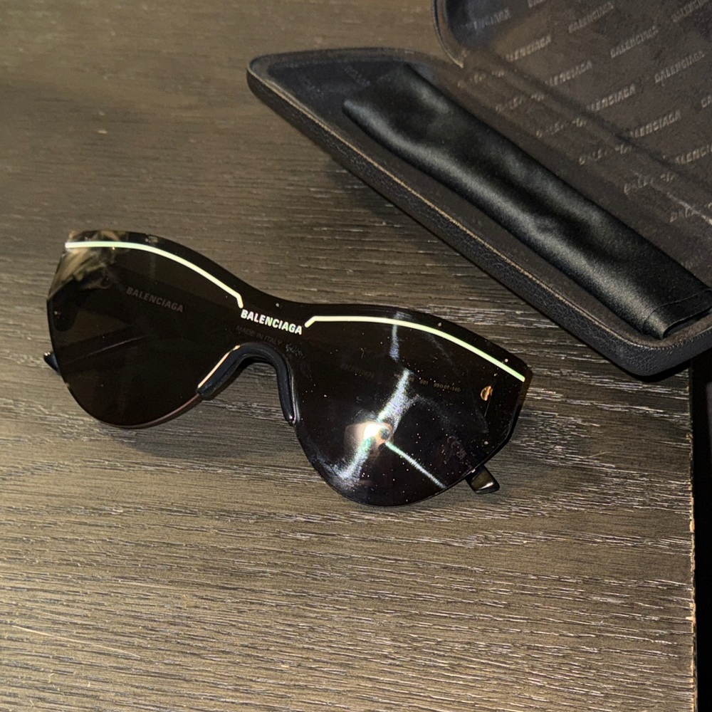 Balenciaga BB0004S 001 99MM Black Sunglasses - Unisex - Picture 5 of 10
